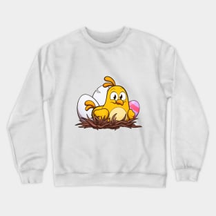 Cute Little Easter Chick In Nest Crewneck Sweatshirt